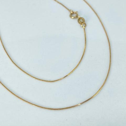 Cadena ● Veneciana Oro amarillo 18k +1 / 1,26 Gr / 0,5 mm / 50 Cm *