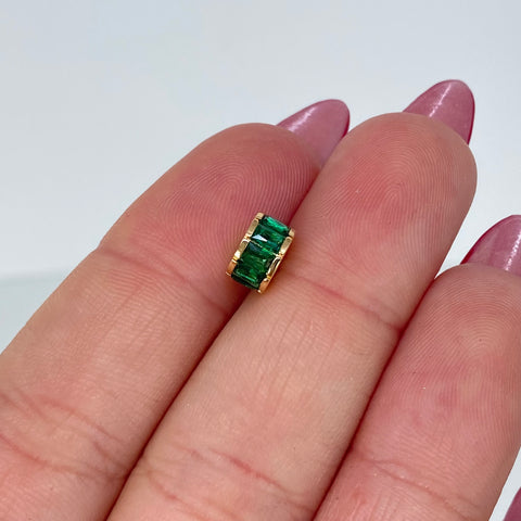 Herraje Cilindro Circones Verdes Oro amarillo 0,91 Gr / 0,4 Cm †
