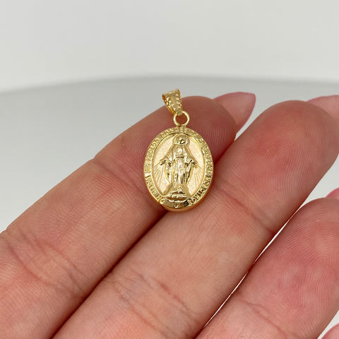 Dije Virgen Milagrosa Oro amarillo 18k 0,9 Gr / 2,2 Cm