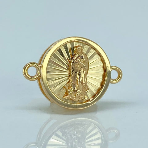 Herraje Virgen Guadalupe Diamantada Oro amarillo 1,45 Gr / 1,6 Cm †