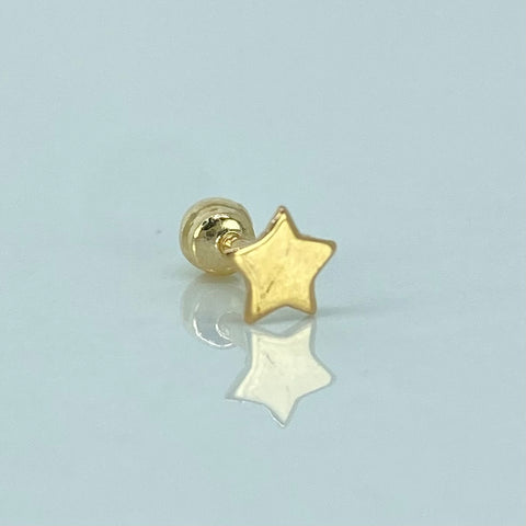 Piercing Estrella / Oro Amarillo 18k (Joya) / 0,3gr / 1.1cm / (Oreja) †