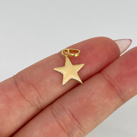 Dije Estrella Oro amarillo 18k 0,76 Gr / 2 Cm †
