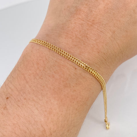 Pulso ● Sedusa Oro amarillo 18k +1 / 1,25 Gr / 3 mm / 19 Cm *