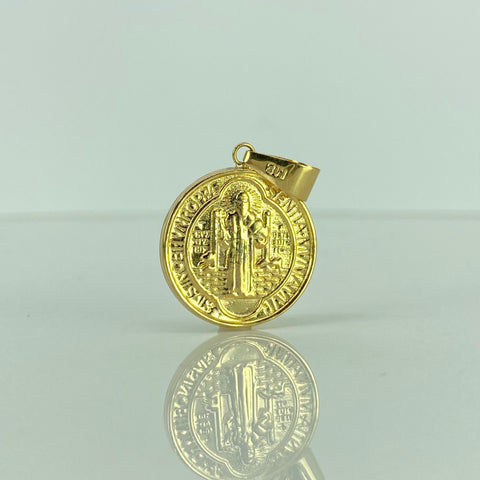 Dije San Benito Oro amarillo 18k 2,27 Gr / 3,3 Cm