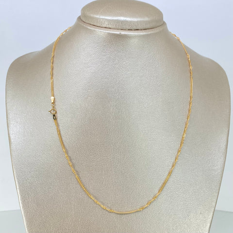 Cadena ● Sedusa Entorchado Oro amarillo 18k +1 / 2,52 Gr / 1,6 mm / 45 Cm