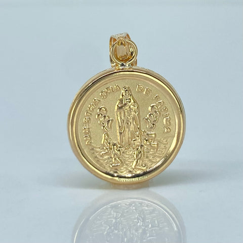 Dije Virgen Nuestra Señora De Fatima Oro amarillo 1,04 Gr / 2,3 Cm †