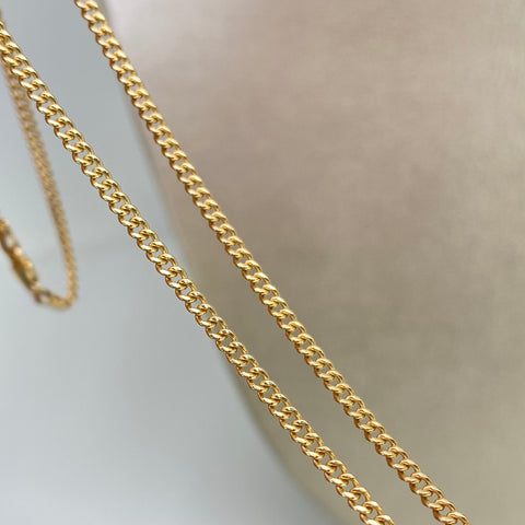 Cadena Cubana Oro amarillo 18k 7,85 Gr / 2 mm / 45 Cm †