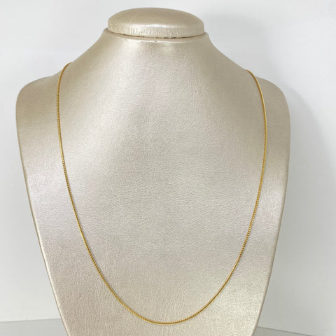 Cadena ● Franco Oro amarillo 18k +2 / 4,6 Gr / 1 mm / 60 Cm *
