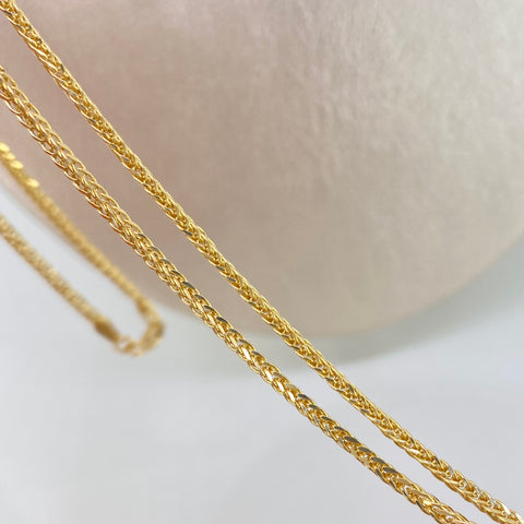 Cadena ● Franco Oro amarillo 18k +2 / 3,55 Gr / 1,6 mm / 60 Cm *