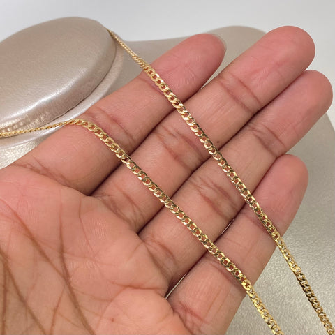 Cadena ● Cubana Oro amarillo 18k 5,55 Gr / 2,8 mm / 60 Cm