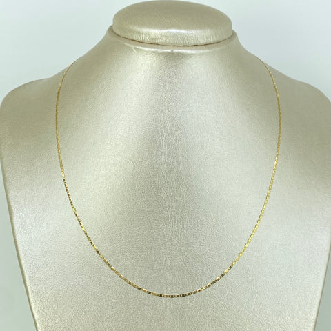 Cadena Eescalera Plana Oro amarillo 18k 1,25 Gr / 1,2 mm / 45 Cm *