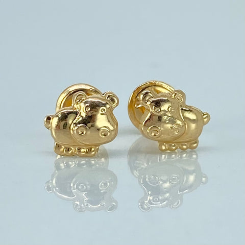 Topos Hipopotamo Oro amarillo 0,62 Gr / 7,2 mm