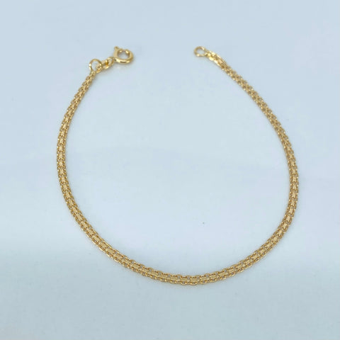 Pulso ● Chino Oro amarillo 18k +1 / 2,05 Gr / 2,1 mm / 19 Cm *