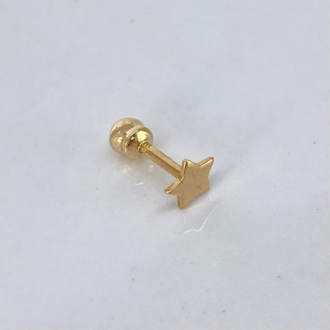 Piercing Estrella / Oro Amarillo 18k (Joya) / 0,3gr / 1.1cm / (Oreja) †