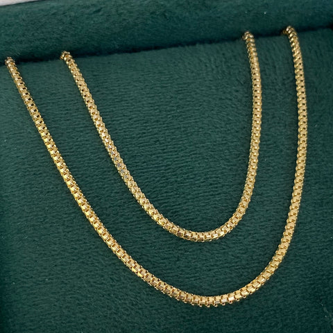 Cadena ● Cola Raton Oro amarillo 18k +3 / 6 Gr / 1,8 mm / 55 Cm †