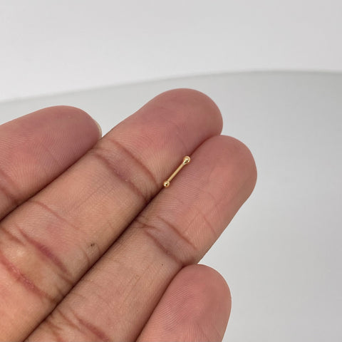 Piercing Bola Lisa / Oro Amarillo 18k (Joya) / 2mm / 0,13gr / 1cm / (Nariz) *