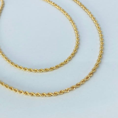 Cadena ● Lazo Oro amarillo 18k +1 / 2,7 Gr / 2,2 mm / 45 Cm *