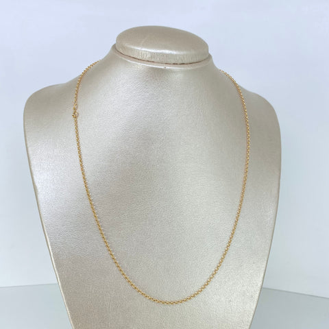 Cadena ● Aro Seguido Oro amarillo 18k 1,35 Gr / 1,8 mm / 50 Cm *