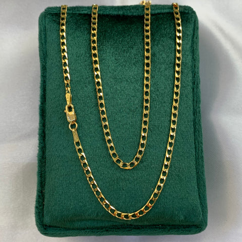 Cadena Italy Panzer Oro amarillo 18k +1 / 8,38 Gr / 2,4 mm / 60 Cm *
