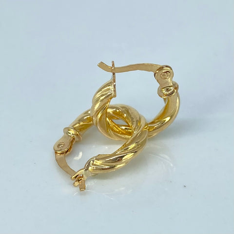 Candongas Entorchadas Oro amarillo 1,3 Gr / 1,5 Cm †