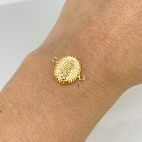 Herraje Virgen Guadalupe Oro amarillo 18k 0,85 Gr / 1,8 Cm
