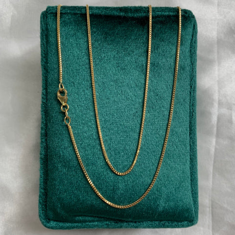 Cadena Italy Franco Oro amarillo 18k +1 / 3,83 Gr / 0,9 mm / 60 Cm