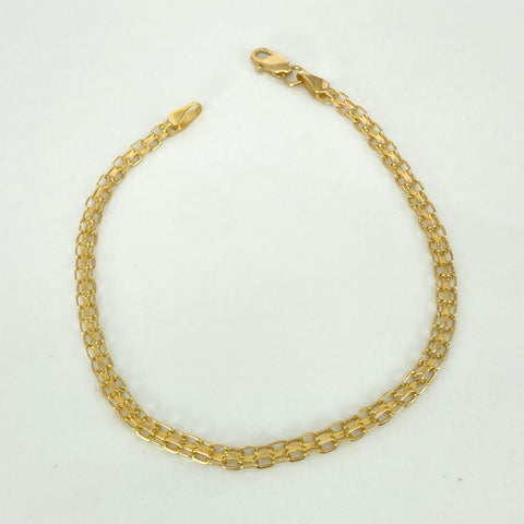 Pulso ● Chino Oro amarillo 18k +1 / 2,5 Gr / 3,1 mm / 19 Cm