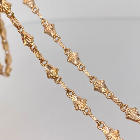 Cadena Rustica Eslabones Corona RX Diamantados Oro amarillo 10,78 Gr / 4,8 mm / 60 Cm