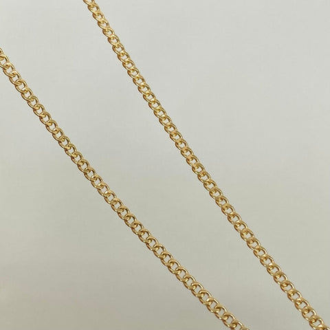 Cadena ● Mini Cubana Oro amarillo 18k 1,69 Gr / 1,5 mm / 50 Cm *