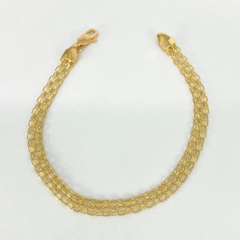 Pulso ● Chino Oro amarillo 18k +1 / 4,33 Gr / 5 mm / 19,3 Cm *