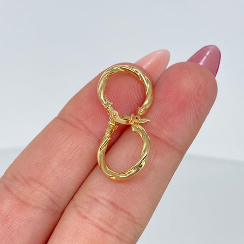 Candongas Entorchadas Oro amarillo 1 Gr / 1,5 Cm *