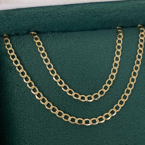 Cadena ● Cubana Oro amarillo 18k 2,75 Gr / 2,7 mm / 50 Cm