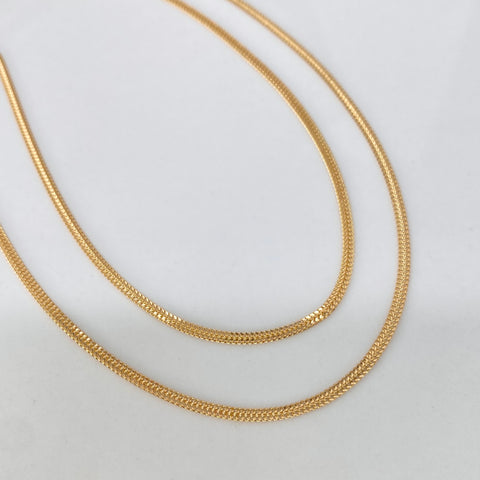 Cadena ● Mini Sedusa Oro amarillo 18k +2 / 2,35 Gr / 1,6 mm / 45 Cm †