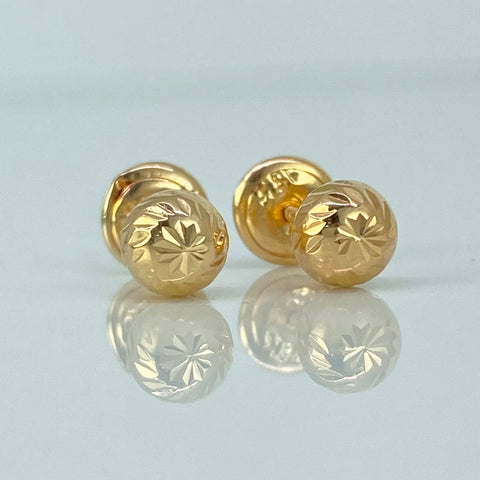 Topos Bola Diamantada Oro amarillo 18k 0,56 Gr / 5 mm *