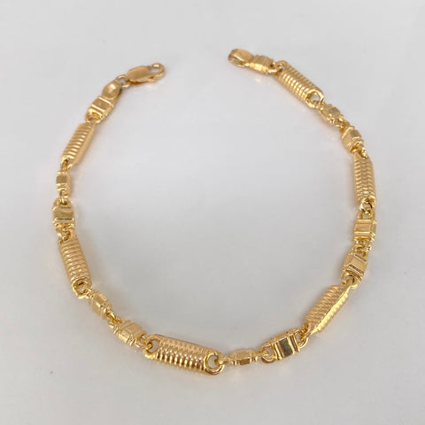 Pulso Rustico Eslabones Diamantados Oro amarillo 4,80 Gr / 4,6 mm / 19,6 Cm