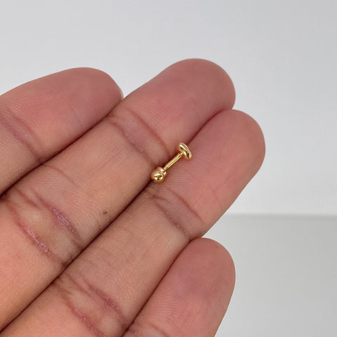 Piercing Corazon / Oro Amarillo 18k (Joya) / 4.5mm / 0,25gr / 1cm / (Oreja) *