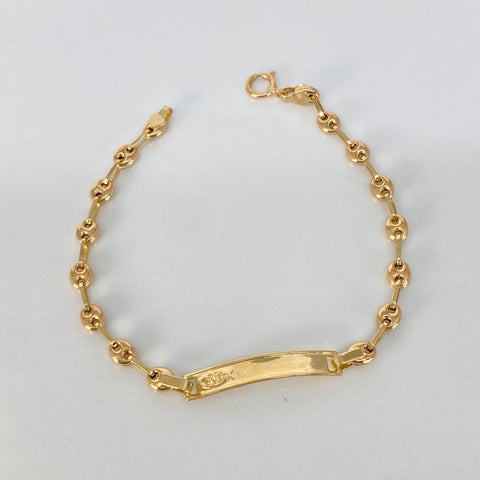 Pulso bebé Placa Rectangular Jesus GC Oro amarillo 1,78 Gr / 3,3 mm / 13,7 Cm *