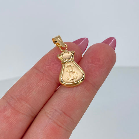 Dije Bolsa Dinero Oro amarillo 1,11 Gr / 2,8 Cm †