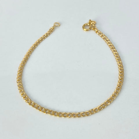 Pulso ● Cubano Oro amarillo 18k +1 / 1,95 Gr / 2,7 mm / 19,3 Cm *