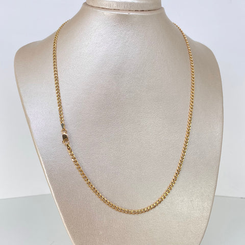 Cadena ● Cubana Oro amarillo 18k 4,3 Gr / 3 mm / 50 Cm †