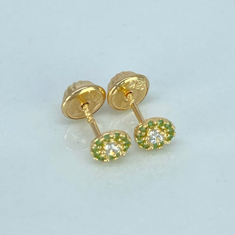 Topos Circulo Circones Blancos Verdes Oro amarillo 0,6 Gr / 4,5 mm †
