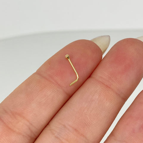 Piercing Bola / Oro Amarillo 18k (Joya) / 0,1gr / 1.1cm / (Nariz) *