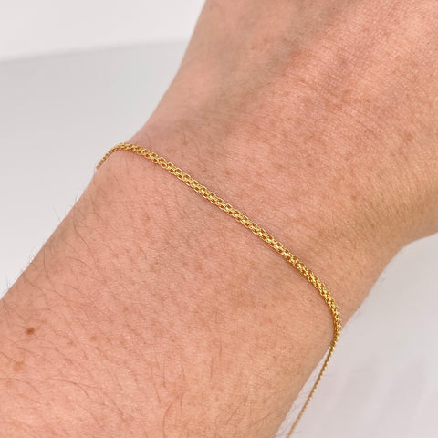 Pulso ● Chino Oro amarillo 18k +1 / 1,2 Gr / 1,4 mm / 19,3 Cm *