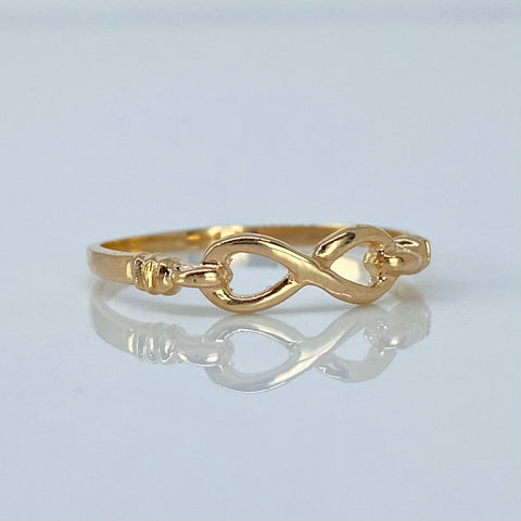 Anillo Infinito Oro amarillo 18k / Talla 6 1/2 / 1,28 Gr