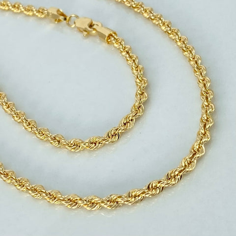 Cadena ● Lazo Oro amarillo 18k +1 / 7,45 Gr / 3 mm / 50 Cm †