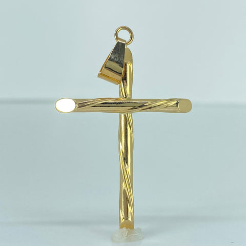 Dije Cruz Entorchada Oro amarillo 18k 2,25 Gr / 5,5 Cm