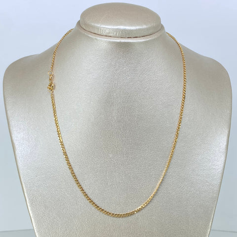 Cadena ● Cubana Oro amarillo 18k 3,1 Gr / 2,3 mm / 45 Cm