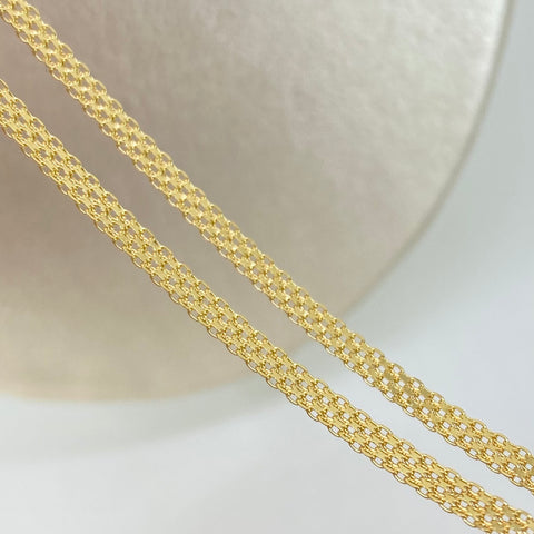 Cadena ● China Oro amarillo 18k 6,35 Gr / 2,8 mm / 60 Cm †