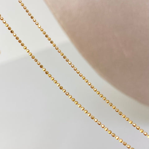 Cadena ● Mini Militar Oro amarillo 18k +3 / 1,83 Gr / 1 mm / 45 Cm