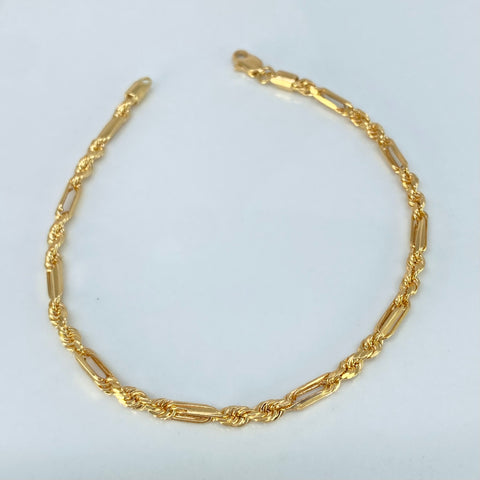 Pulso ● Lazo ESP Oro amarillo 18k +1 / 3,2 Gr / 3 mm / 19,2 Cm *